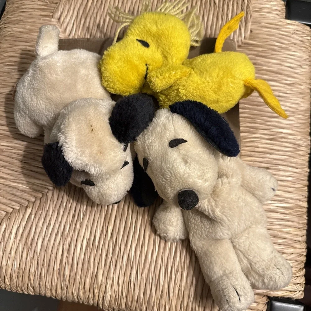 Vintage Peanuts Snoopy Woodstock Plush Lot of 3 Stuffed Animals Charlie Brown - Picture 5 of 9